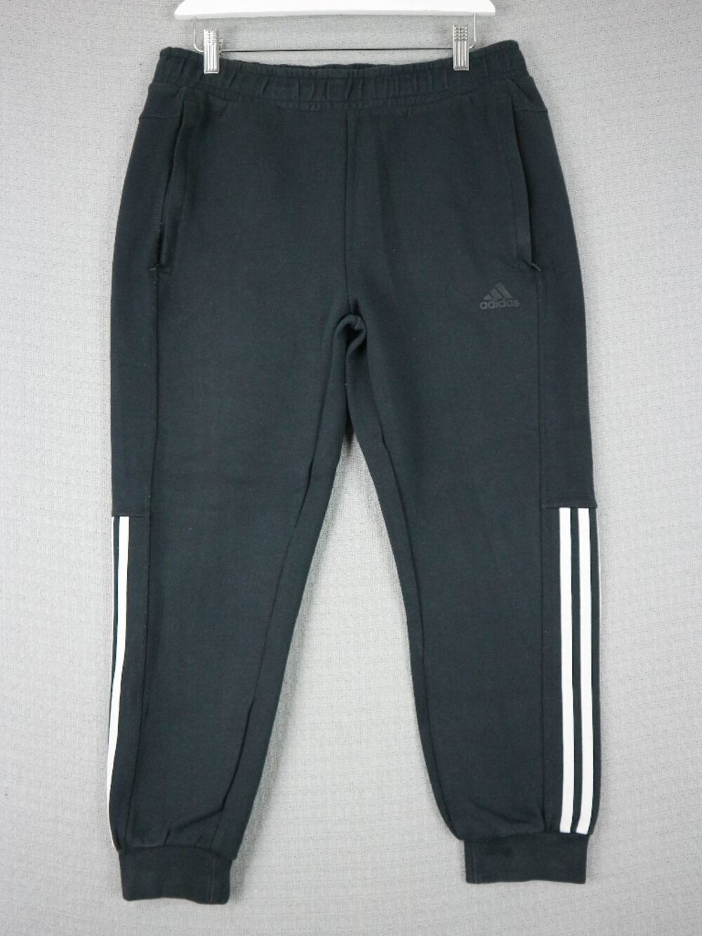 Adidas Cotton Jogger Sweatpants Striped Mens Large